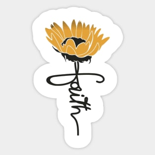 Faith Sunflower Sticker